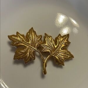 Gold Leaf Brooch